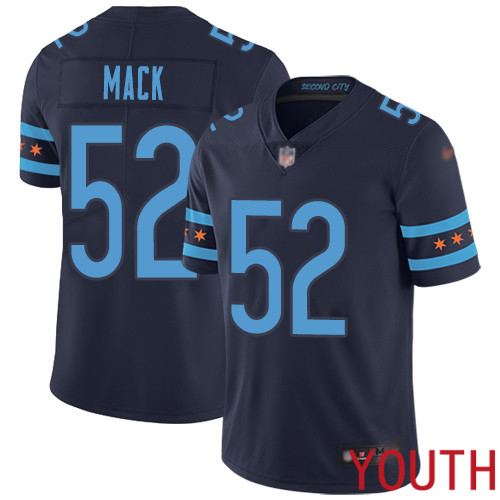 Chicago Bears Limited Navy Blue Youth Khalil Mack Jersey NFL Football #52 City Edition->youth nfl jersey->Youth Jersey